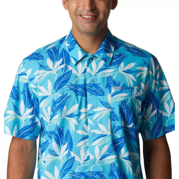 Columbia Mens Trollers Best Short Sleeve ShirtAtoll Tuna Paradise Print