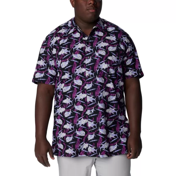 Columbia Mens Trollers Best Short Sleeve ShirtBlack Ballybait Print