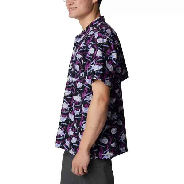 Columbia Mens Trollers Best Short Sleeve ShirtBlack Ballybait Print