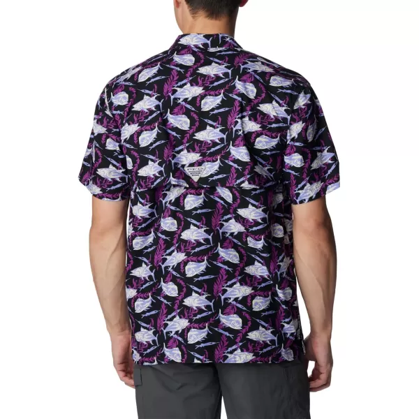 Columbia Mens Trollers Best Short Sleeve ShirtBlack Ballybait Print