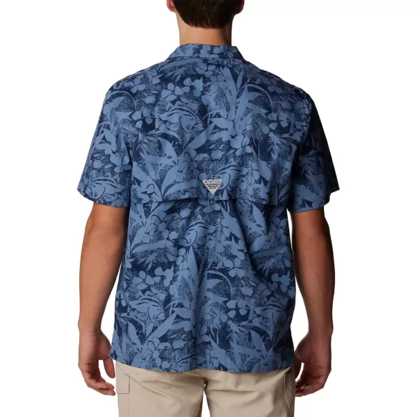 Columbia Mens Trollers Best Short Sleeve ShirtBluestone Basstyle Print