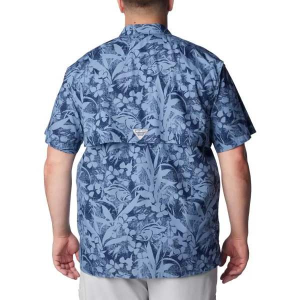 Columbia Mens Trollers Best Short Sleeve ShirtBluestone Basstyle Print