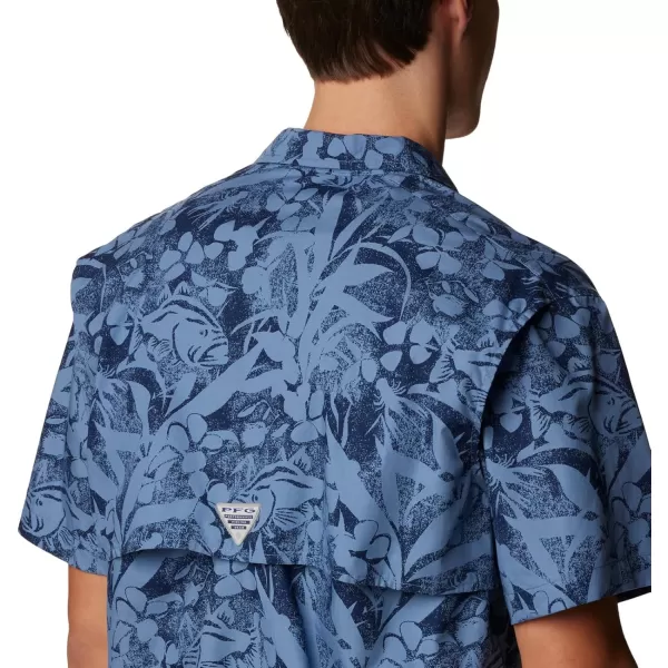 Columbia Mens Trollers Best Short Sleeve ShirtBluestone Basstyle Print