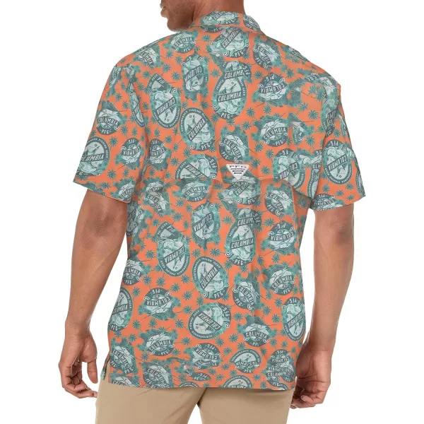 Columbia Mens Trollers Best Short Sleeve ShirtBright Nectar Spirits N Sails Print