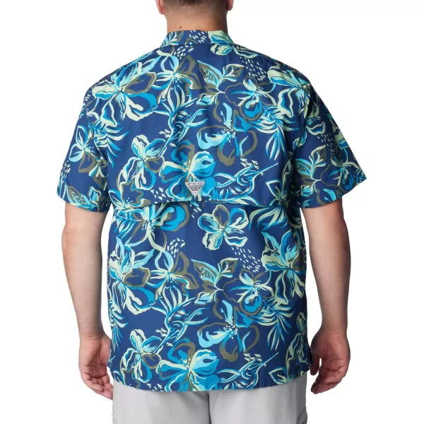 Columbia Mens Trollers Best Short Sleeve ShirtCarbon Wildwaters Print