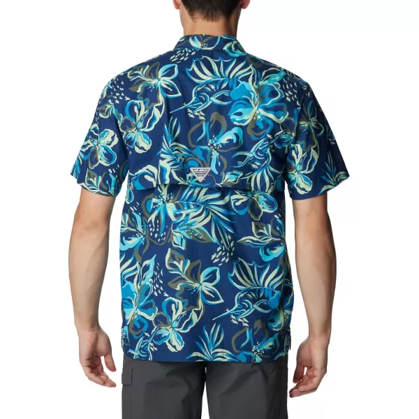 Columbia Mens Trollers Best Short Sleeve ShirtCarbon Wildwaters Print