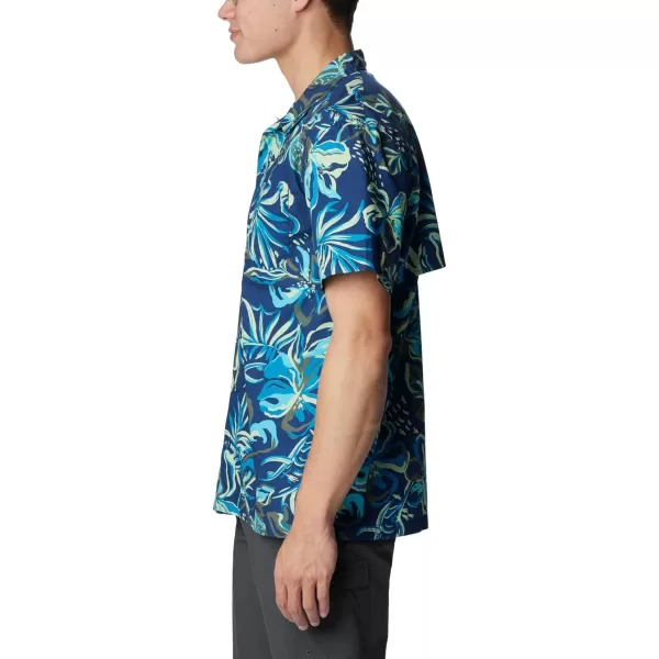 Columbia Mens Trollers Best Short Sleeve ShirtCarbon Wildwaters Print