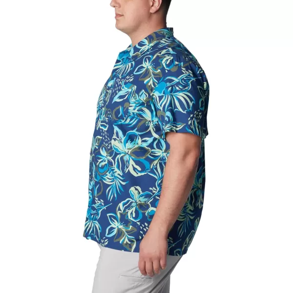 Columbia Mens Trollers Best Short Sleeve ShirtCarbon Wildwaters Print