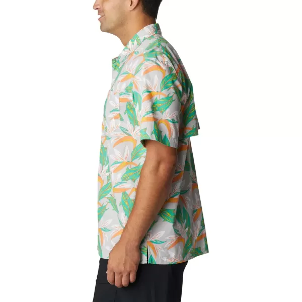 Columbia Mens Trollers Best Short Sleeve ShirtCool Grey Tuna Paradise Print