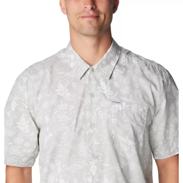 Columbia Mens Trollers Best Short Sleeve ShirtCool GreyKahawai