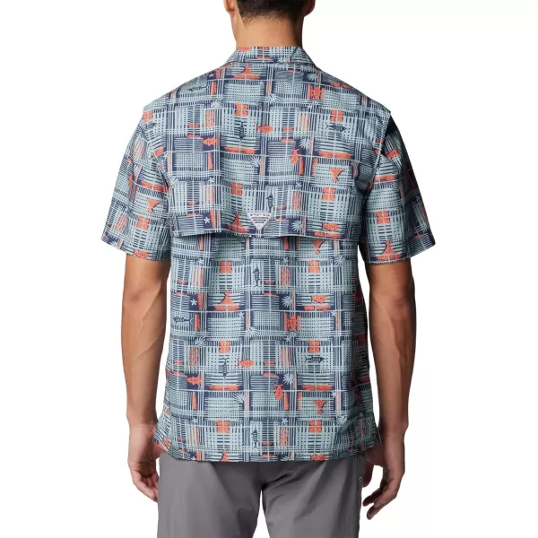 Columbia Mens Trollers Best Short Sleeve ShirtCrushed Blue Tikiplaid