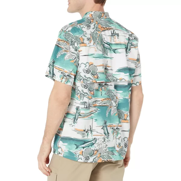 Columbia Mens Trollers Best Short Sleeve ShirtGulf Stream Marina Vacation Print