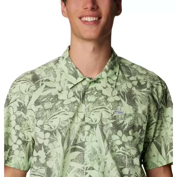 Columbia Mens Trollers Best Short Sleeve ShirtKey West Basstyle Print