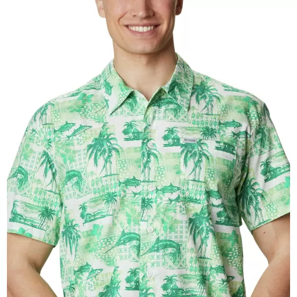 Columbia Mens Trollers Best Short Sleeve ShirtKey West Polynesian Print