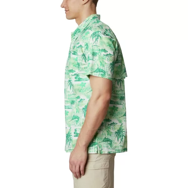 Columbia Mens Trollers Best Short Sleeve ShirtKey West Polynesian Print