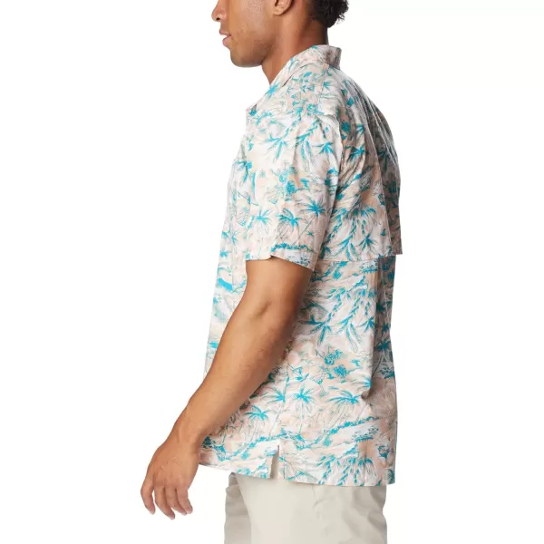 Columbia Mens Trollers Best Short Sleeve ShirtLight Coral Seaday