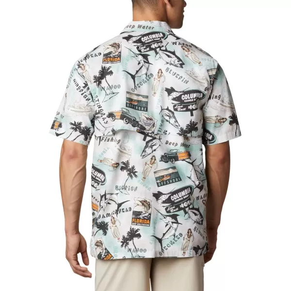 Columbia Mens Trollers Best Short Sleeve ShirtPond Offshore Archive Print