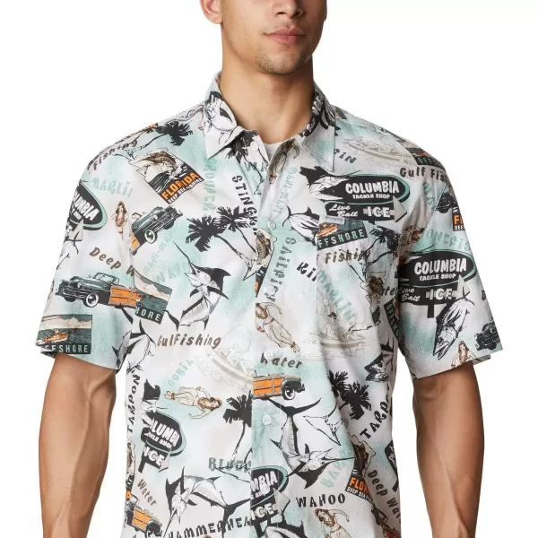 Columbia Mens Trollers Best Short Sleeve ShirtPond Offshore Archive Print