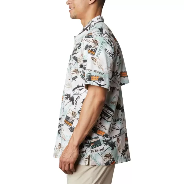 Columbia Mens Trollers Best Short Sleeve ShirtPond Offshore Archive Print