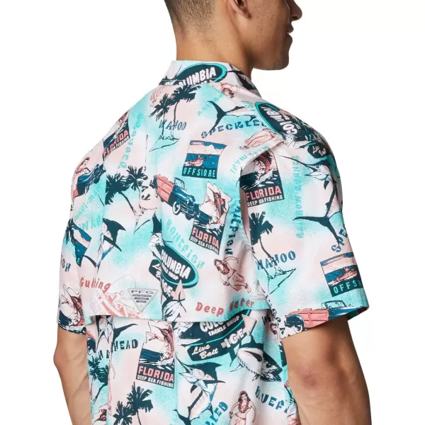 Columbia Mens Trollers Best Short Sleeve ShirtSalmon Offshore Archive Print