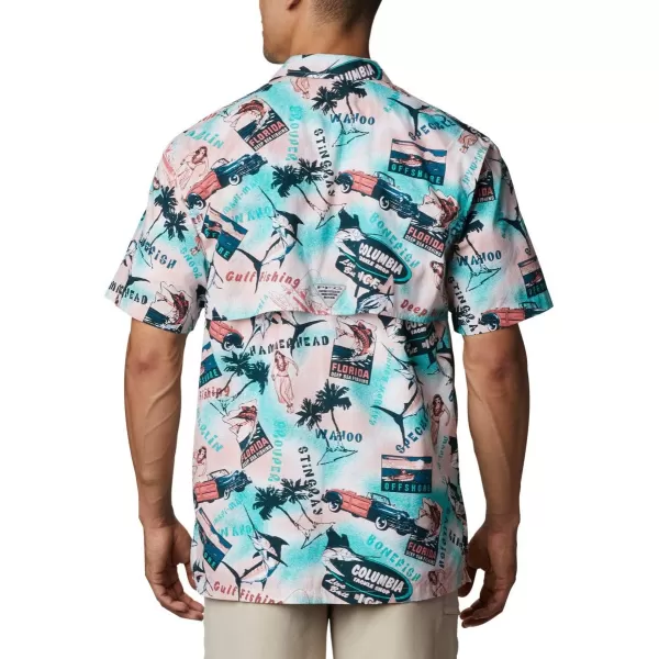 Columbia Mens Trollers Best Short Sleeve ShirtSalmon Offshore Archive Print