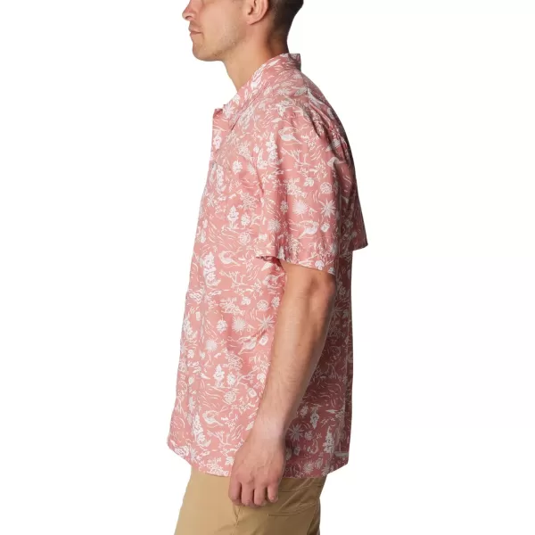 Columbia Mens Trollers Best Short Sleeve ShirtSandalwood PinkKahawai