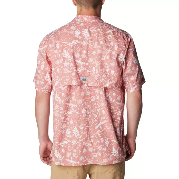 Columbia Mens Trollers Best Short Sleeve ShirtSandalwood PinkKahawai