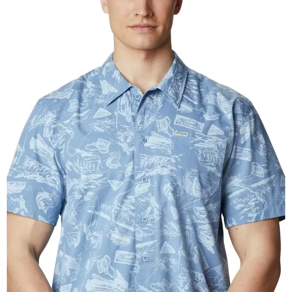 Columbia Mens Trollers Best Short Sleeve ShirtSkyler Freshwater Roots Print