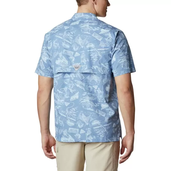 Columbia Mens Trollers Best Short Sleeve ShirtSkyler Freshwater Roots Print