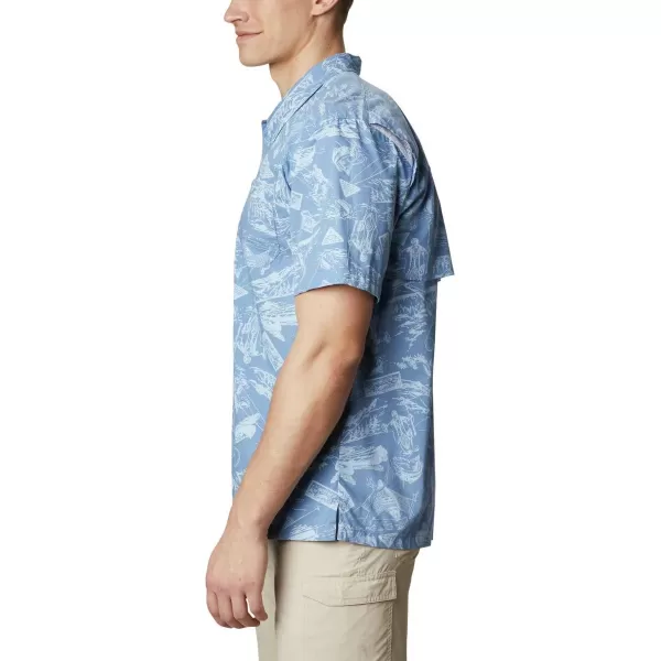 Columbia Mens Trollers Best Short Sleeve ShirtSkyler Freshwater Roots Print