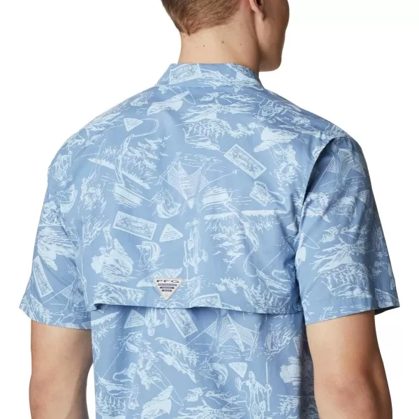 Columbia Mens Trollers Best Short Sleeve ShirtSkyler Freshwater Roots Print