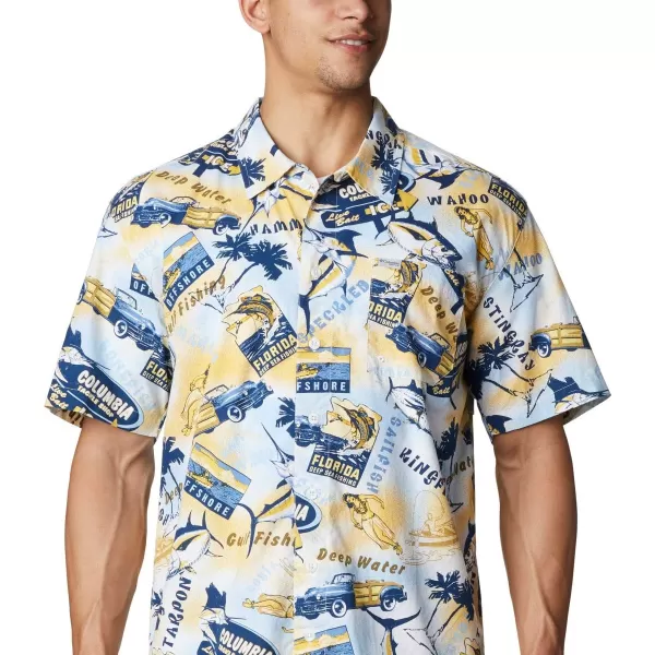 Columbia Mens Trollers Best Short Sleeve ShirtSunlit Offshore Archive Print