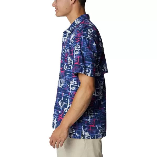 Columbia Mens Trollers Best Short Sleeve ShirtViolet Sea Punked Fish