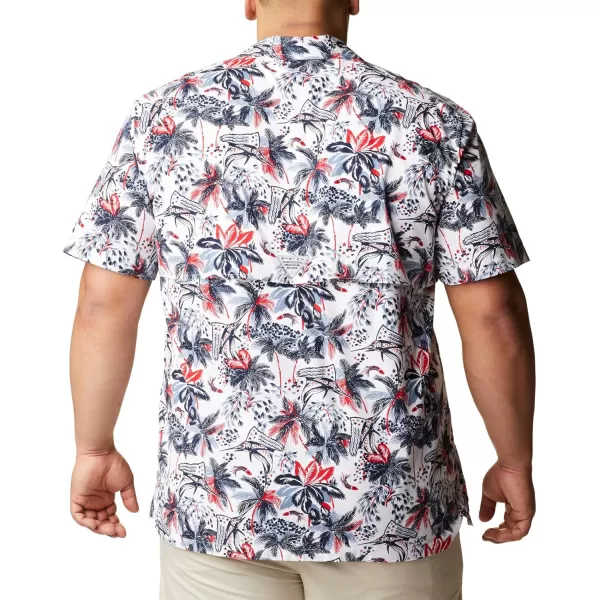 Columbia Mens Trollers Best Short Sleeve ShirtWhite Fireworks Fish Print