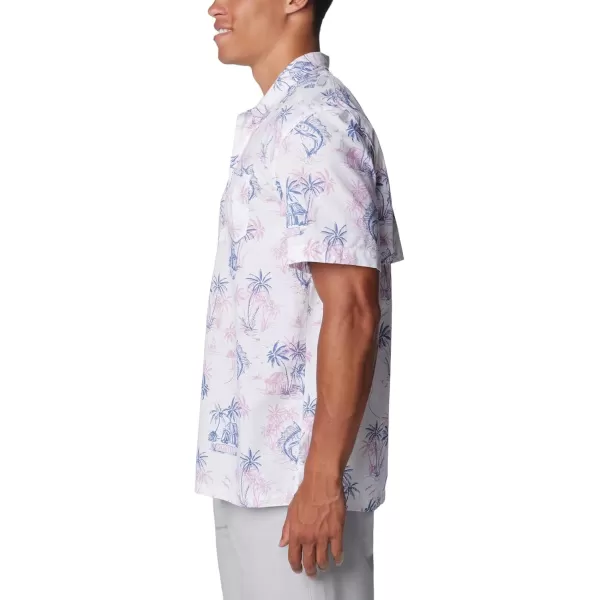 Columbia Mens Trollers Best Short Sleeve ShirtWhiteScribbled