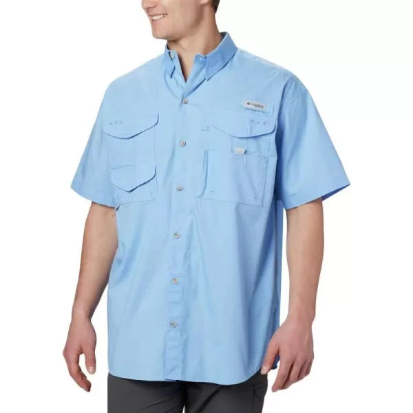 Columbia Mens Bonehead Short Sleeve ShirtLight Blue