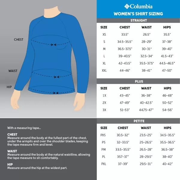 Columbia Womens Fork Stream Long Sleeve ShirtAquamarineEve Logo