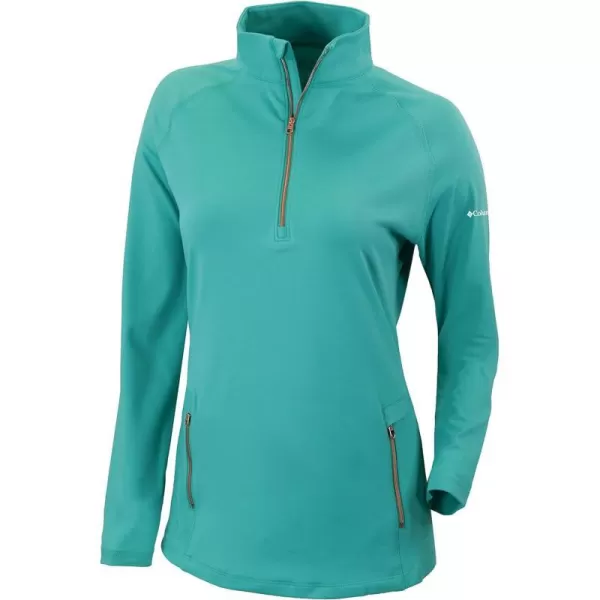 Columbia Golf Womens OmniWick Outward Nine 14 ZipElectric Turquoise