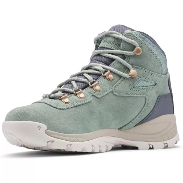 Columbia Womens Newton Ridge Plus Waterproof Amped Hiking BootLight Lichen  Canvas Tan