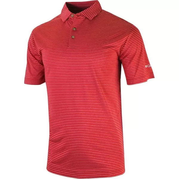 Columbia Golf Mens OmniWick Club Invite II PoloIntense Red