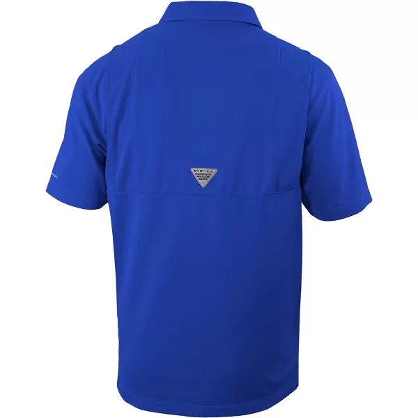 Columbia Golf Mens OmniWick Flycaster Pocket PoloAzul