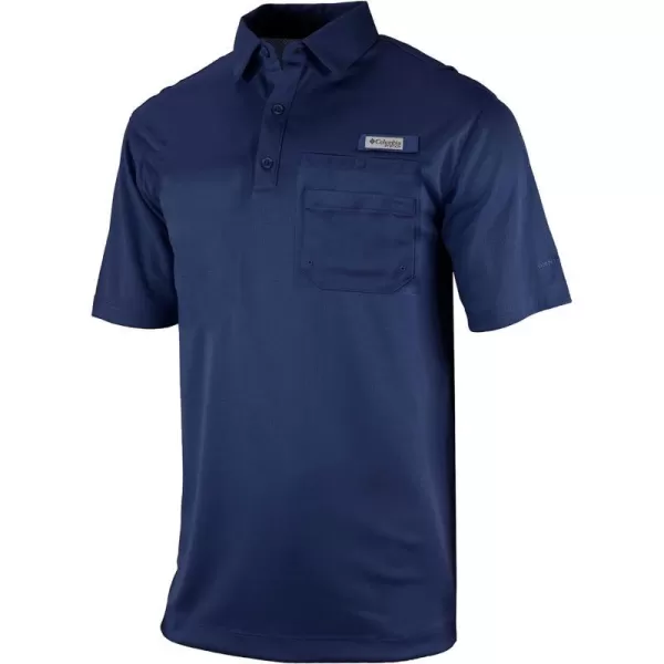 Columbia Golf Mens OmniWick Flycaster Pocket PoloCollegiate Navy