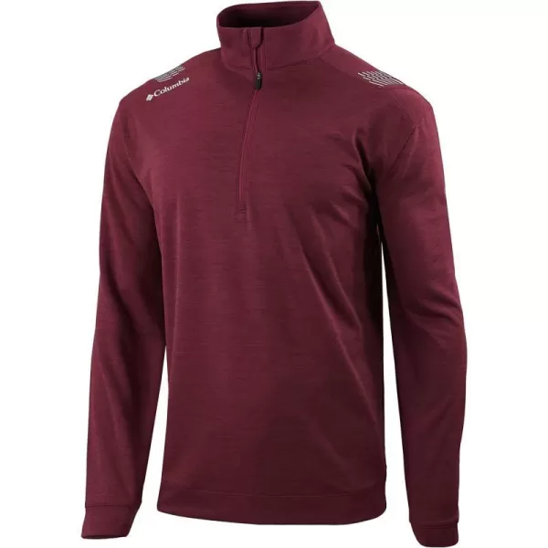 Columbia Golf Mens OmniWick Oakland Downs 14 ZipDeep Maroon