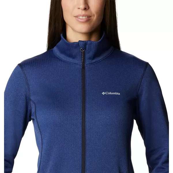 Columbia Womens W Park View Grid Fleece Full ZipDark Nocturnal Heather