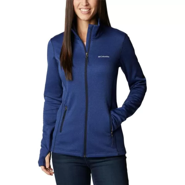 Columbia Womens W Park View Grid Fleece Full ZipDark Nocturnal Heather