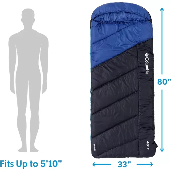 Columbia 40 Degree Coalridge Hooded Sleeping Bag 80Columbia 40 Degree Coalridge Hooded Sleeping Bag 80