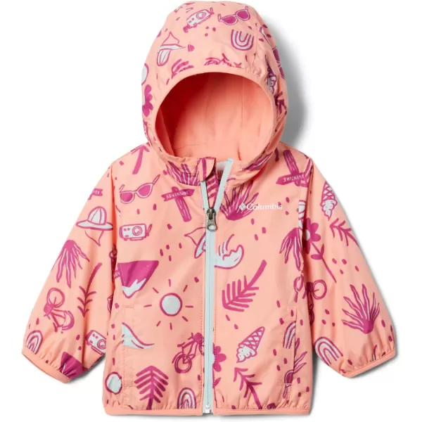 Columbia Baby Boys Mini Pixel Grabber Ii Wind JacketCoral Reef Vacation Vibes