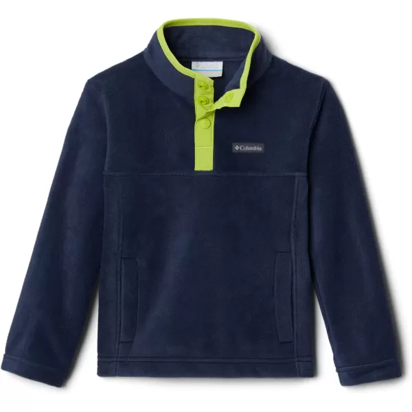 Columbia Baby Steens MTN 14 Snap Fleece PullOverCollegiate NavyBright Chartreuse