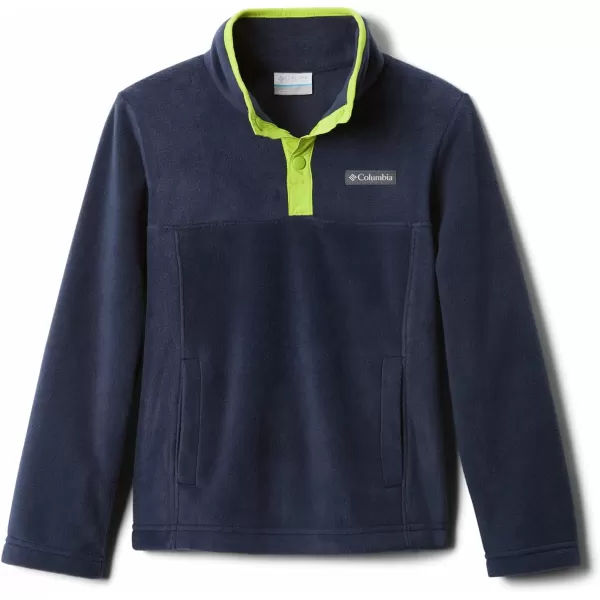 Columbia Baby Steens MTN 14 Snap Fleece PullOverCollegiate NavyBright Chartreuse