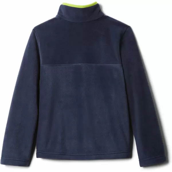 Columbia Baby Steens MTN 14 Snap Fleece PullOverCollegiate NavyBright Chartreuse